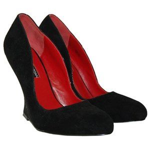 Charles Jourdan Eddie red insole Suede Leather Paris Wedges 6.5